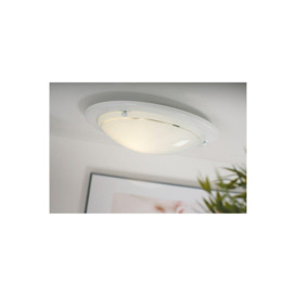 Spinner Flush Ceiling Light White E27 - thumbnail 2