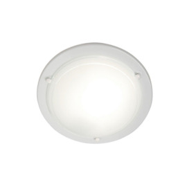 Spinner Flush Ceiling Light White E27 - thumbnail 1