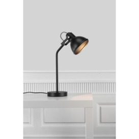Aslak Indoor Living Dining Office Tilt & Turn Table Lamp in Black (Diam) 15cm - thumbnail 3