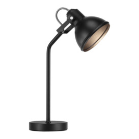 Aslak Indoor Living Dining Office Tilt & Turn Table Lamp in Black (Diam) 15cm - thumbnail 2