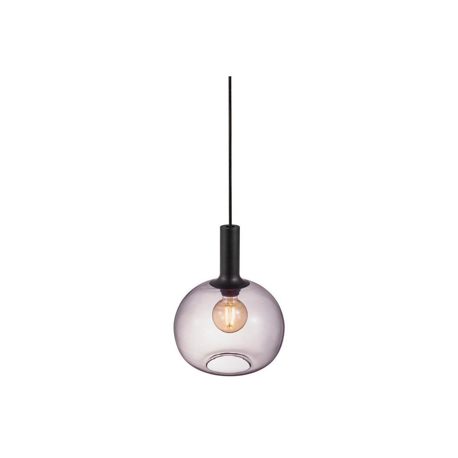 Alton 25cm Globe Pendant Ceiling Light Black E27 - image 1