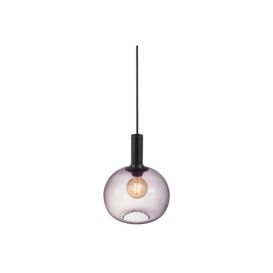 Alton 25cm Globe Pendant Ceiling Light Black E27 - thumbnail 1