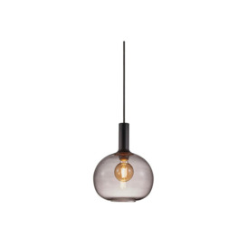 Alton 25cm Globe Pendant Ceiling Light Black E27 - thumbnail 2
