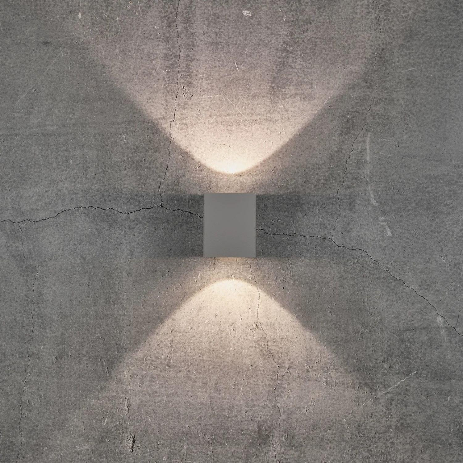 Canto Outdoor Patio Terrace Metal Wall Light in Grey (Diam) 8.7cm - image 1