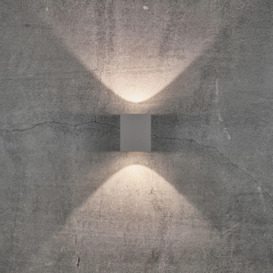 Canto Outdoor Patio Terrace Metal Wall Light in Grey (Diam) 8.7cm - thumbnail 1
