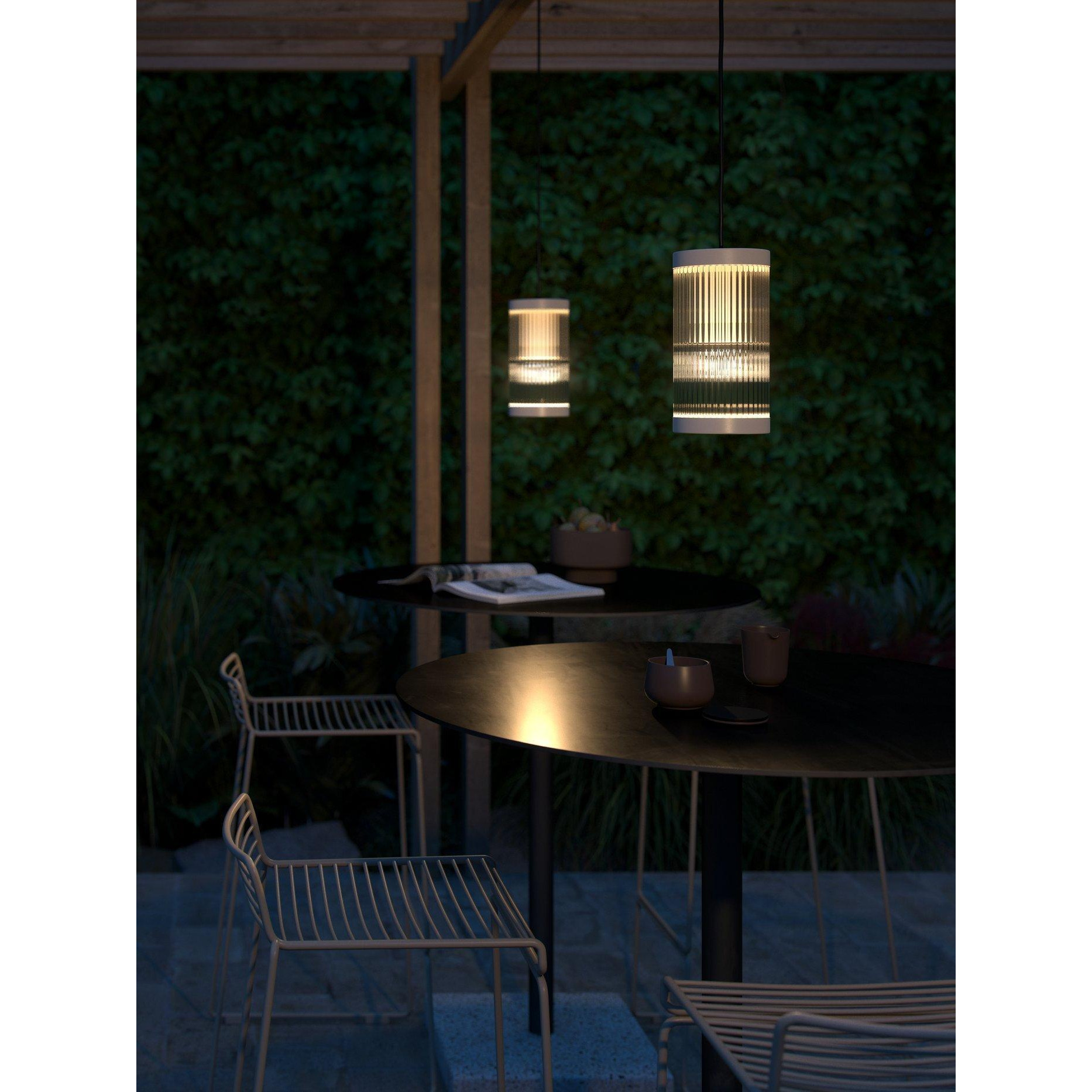Coupar Outdoor Patio Terrace Garden Pendant Light in Sand (Diam) 13cm - image 1