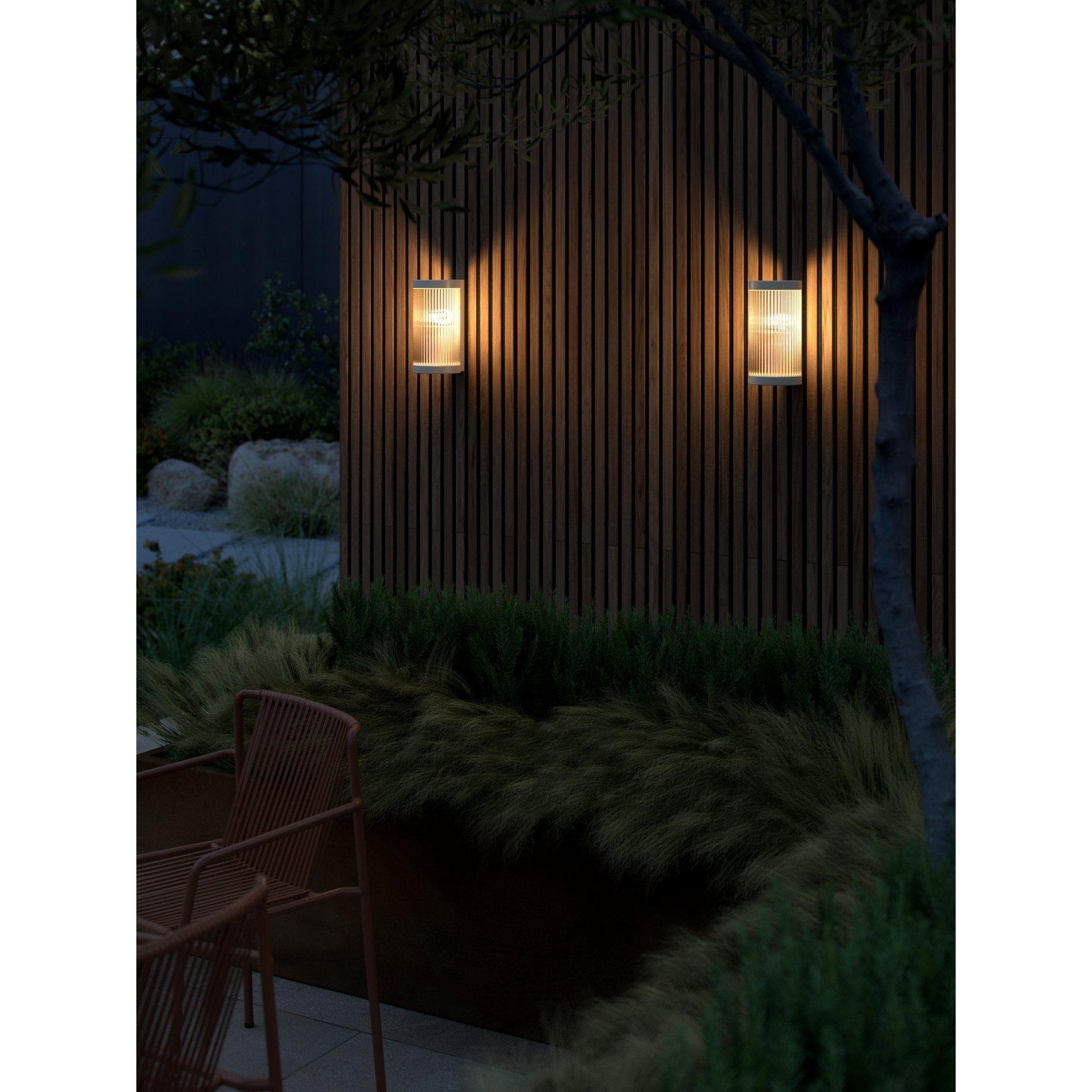 Coupar Outdoor Patio Terrace Garden Wall Light in Sand (Diam) 13cm - image 1