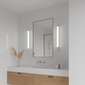 Malaika 68 Indoor Bathroom Wall Light in White (Height) 7cm