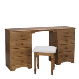 Durham Dressing Table 4+4 Drawers + chair - thumbnail 1