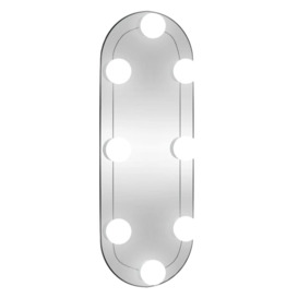 Wall Mirror with LED Lights 15x40 cm Glass Oval - thumbnail 2