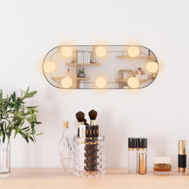 Wall Mirror with LED Lights 15x40 cm Glass Oval - thumbnail 3