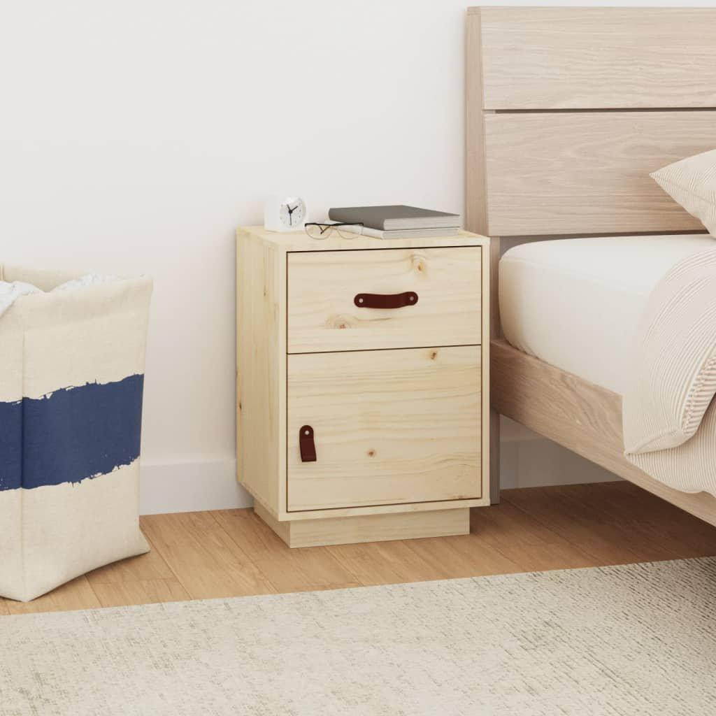 Bedside Cabinet 40x34x55 cm Solid Wood Pine - image 1