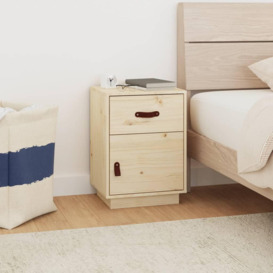 Bedside Cabinet 40x34x55 cm Solid Wood Pine