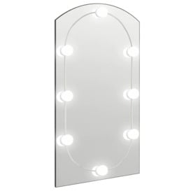 Mirror with LED Lights 90x45 cm Glass Arch - thumbnail 2