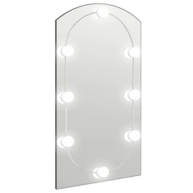Mirror with LED Lights 90x45 cm Glass Arch - thumbnail 3