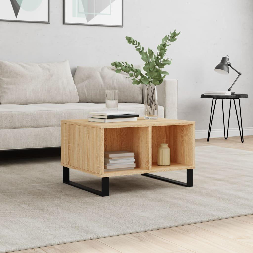 Coffee Table Sonoma Oak 60x50x36.5 cm Engineered Wood - image 1