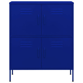 Storage Cabinet Navy Blue 80x35x101.5 cm Steel - thumbnail 3