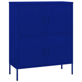 Storage Cabinet Navy Blue 80x35x101.5 cm Steel - thumbnail 2