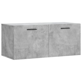 Wall Cabinet Concrete Grey 80x36.5x35 cm Engineered Wood - thumbnail 2