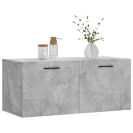 Wall Cabinet Concrete Grey 80x36.5x35 cm Engineered Wood - thumbnail 3