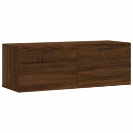 Wall Cabinet Brown Oak 100x36.5x35 cm Engineered Wood - thumbnail 2