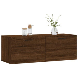 Wall Cabinet Brown Oak 100x36.5x35 cm Engineered Wood - thumbnail 3