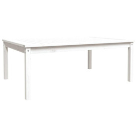 Garden Table White 121x82.5x45 cm Solid Wood Pine - thumbnail 2