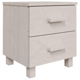 Bedside Cabinet HAMAR White 40x35x44.5 cm Solid Pinewood - thumbnail 2