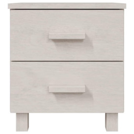 Bedside Cabinet HAMAR White 40x35x44.5 cm Solid Pinewood - thumbnail 3