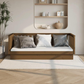 Day Bed Honey Brown 100x200 cm Solid Wood Pine