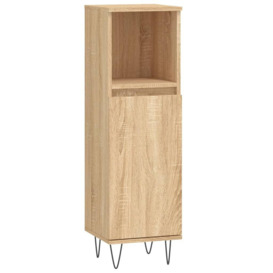 Bathroom Cabinet Sonoma Oak 30x30x100 cm Engineered Wood - thumbnail 2