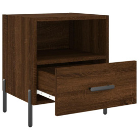 Bedside Cabinet Brown Oak 40x35x47.5 cm Engineered Wood - thumbnail 3