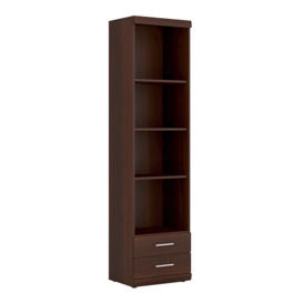 Imperial Tall 2 Drawer Narrow Cabinet with Open Shelving - thumbnail 1