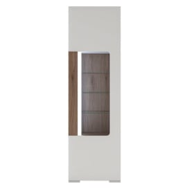 Toronto Tall Narrow Glazed Display Cabinet with Internal Shelves (inc. Plexi Lighting) - thumbnail 2
