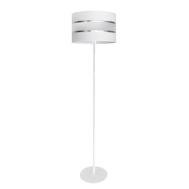 Helen Floor Lamp With Shade White Silver 35cm
