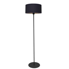 Abba Floor Lamp With Shade Dark Blue Gold Black 40cm