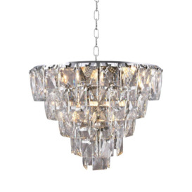 Chelsea Chandelier 50cm Crystal And Chrome Centrepiece - thumbnail 1