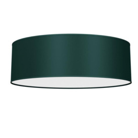 Verde Ceiling Lamp 50cm Hand Made Scandi Style Rich Green Fabric - thumbnail 1