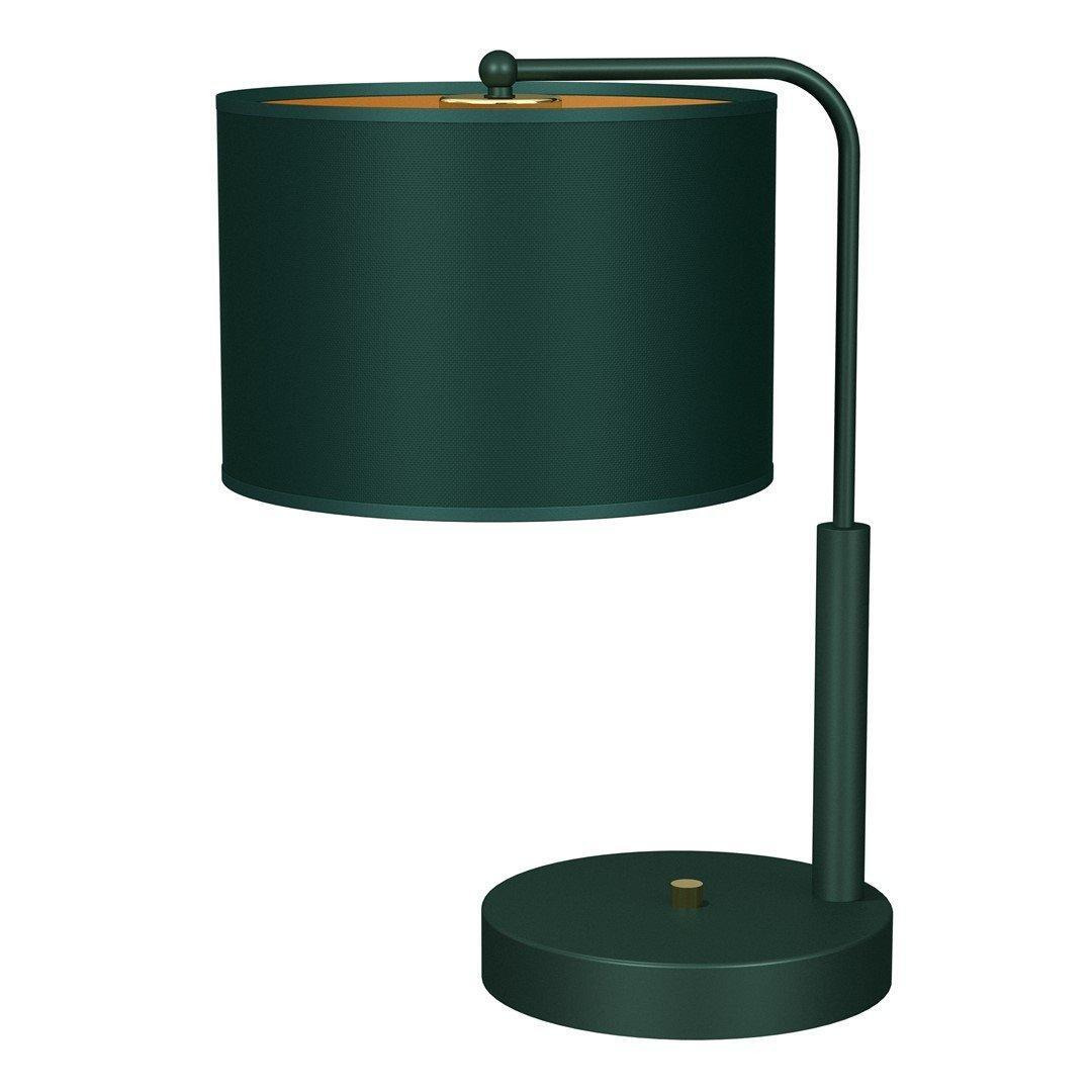 Verde Table Lamp Hand Made Scandi Style Rich Green Fabric - image 1