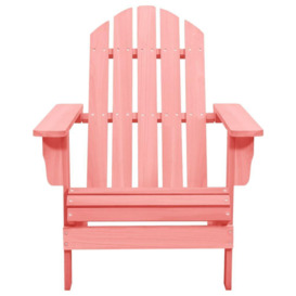 Garden Adirondack Chair Solid Fir Wood Pink - thumbnail 2