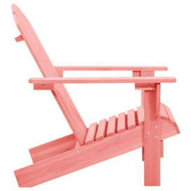 Garden Adirondack Chair Solid Fir Wood Pink - thumbnail 3