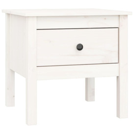 Side Tables 2 pcs White 50x50x49 cm Solid Wood Pine - thumbnail 3