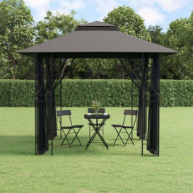 Gazebo with Sidewalls Anthracite 300x300x270 cm Steel