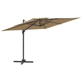 Double Top Cantilever Umbrella Taupe 300x300 cm - thumbnail 2