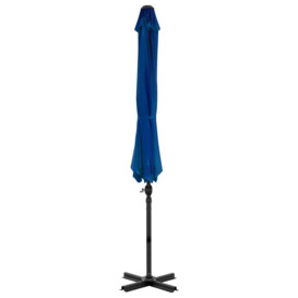 Cantilever Umbrella with Aluminium Pole Azure Blue 300 cm - thumbnail 3
