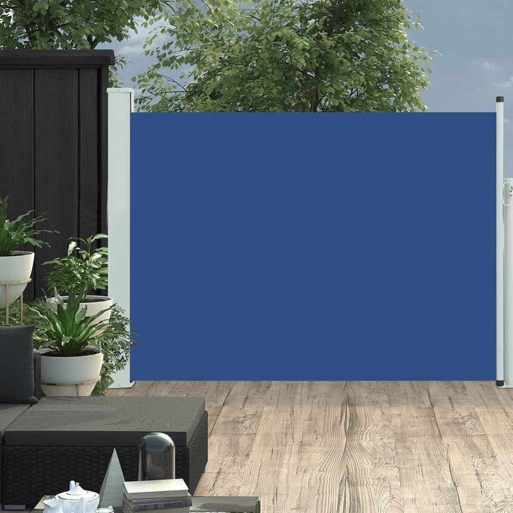 Patio Retractable Side Awning 117x500 cm Blue - image 1