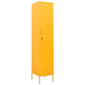 Locker Cabinet Mustard Yellow 35x46x180 cm Steel - thumbnail 2