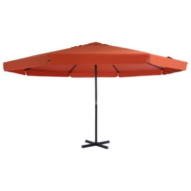 Outdoor Parasol with Aluminium Pole 500 cm Terracotta