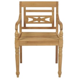 Batavia Chairs 6 pcs Solid Teak Wood - thumbnail 3
