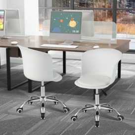 Set of 2 Office Chair Height Adjustable Swivel Task Chair Ergonomic Desk Chair - thumbnail 3